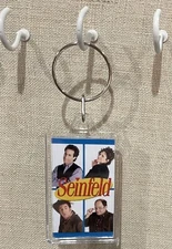 Seinfeld Acrylic Double Sided Keychain Ring TV Show Jerry George Elaine Kramer