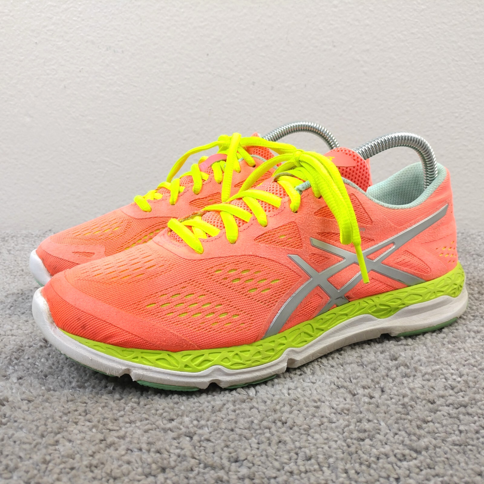 Asics 33 FA Womens Size 8.5 Running Shoes Low Top Sneakers Coral Orange Lace Up