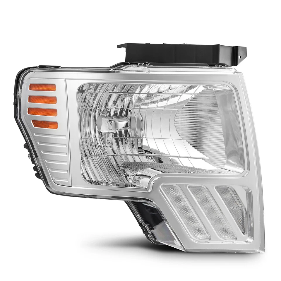 FOR 2009-2014 Ford F-150 Pickup MKII LED Projector Headlights Chrome Pair - Image 4 of 4