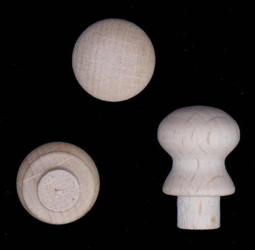 BEECH KNOB,DRAWER KNOBS DRILLED, SCREW, OR SPIGOT, CHOOSE SIZE QUANTITY TYPE* - Picture 2 of 75