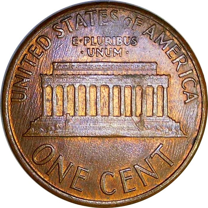 1987 Lincoln penny no mint mark cent RD 2.5 grams copper plated