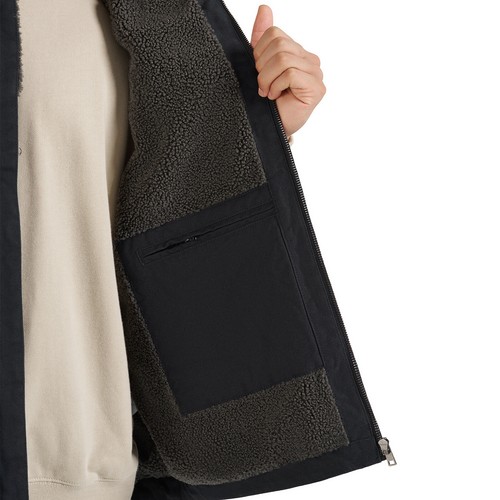 HISEA Men's Washed Duck Sherpa-Lined Vest Mock-Neck Outerwear Work Utility Vests - Picture 37 of 46