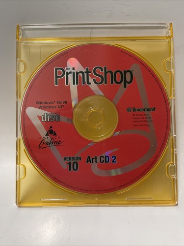 Broderbund The Print Shop Version 10 Art CD 2 PC Windows 95/98 - Picture 1 of 3