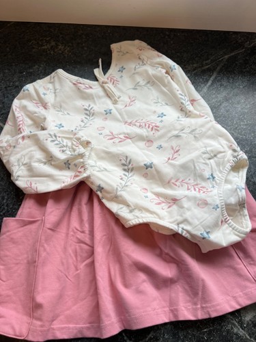 Brand New Charming Mary Boutique Christmas Watercolor Girls Outfit Set Size 5 - Picture 5 of 16