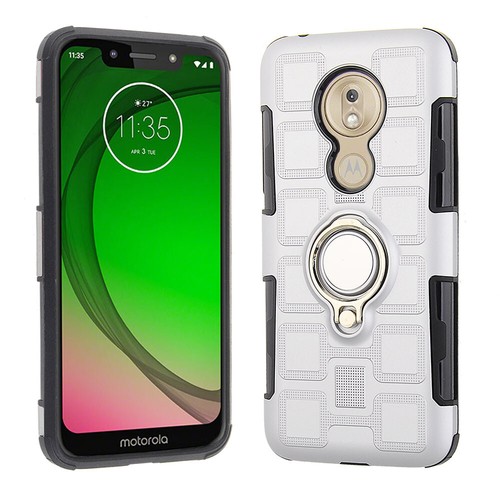 For Motorola G7 Play | Revvlry Slim Armor Rugged Hybrid Cover Case w/Ring Stand - Picture 25 of 31