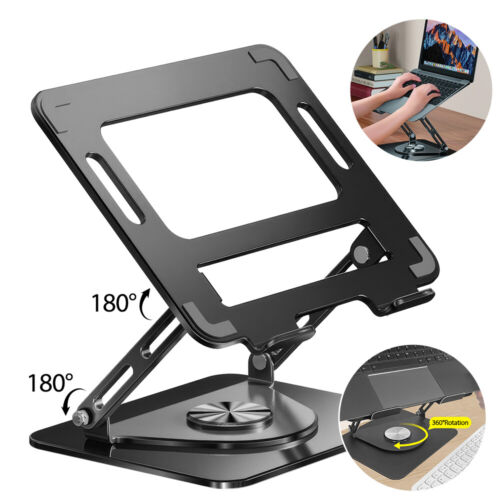 360° Adjustable Computer Stand Foldable Laptop Holder Riser For MacBook Pro/Air - Picture 1 of 18