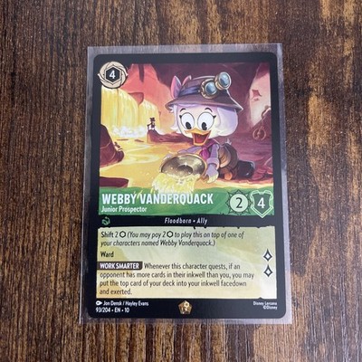 Disney Lorcana Webby Vanderquack-Junior Prospector DuckTales Karte 93/2004