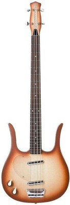 Danelectro Left-Handed Longhorn 4-String Bass Guitar Copper Burst