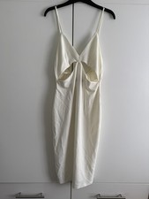 Naanaa Women's Cream Bodycon Dress Size M