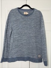 Brooks Brothers Red Fleece Sweatshirt Womens Size M Blue Marled Knit Cotton Top