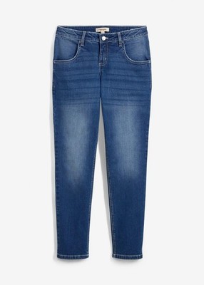 Boyfriend Jeans mit mittlerem Bund Gr. 46 Mittelblau Denim Used Damen Pants Neu*