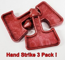 3 Pack Hand Held Protection EDC Self Defense Tool-Red ABS Plastic-FREE SHIPPING!