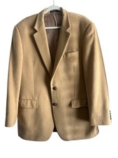 Vintage Chaps by Ralph Lauren Men s Sport Coat Blazer Beige Camel Hair Size 42L