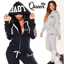 Women 2 Pieces Set 2023 New Lady Hoodies Training Jogging Female Outerwear Suit.