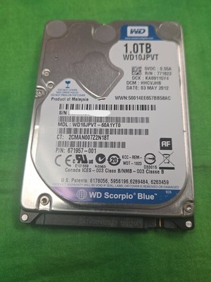 Western Digital WD Blue 1TB 2.5  SATA Hard Drive WD10JPVT 5400RPM  98%