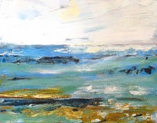 Gerard 20x16 in- Abstract Impressionist Original Painting Seascape