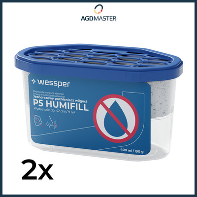 Luftentfeuchter Nachfüllpack 2x 400ml duftfrei geruchlos Wessper P5 Humifill