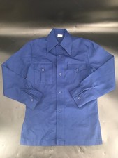 Vintage Montgomery Ward Shirt Mens Small Blue Polyester 70s Dagger Disco