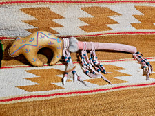   VTG BEAR RATTLE PLAINS INDIANS NATIVE AMERICAN HAND PAINTED MARACA SCARCE   