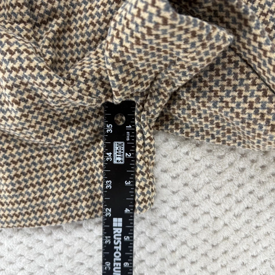 Pantalones Cortos &merci Pata de Gallo Plisados Cintura Alta Mujer L Marrón Beige Chic Foto 4 de 4