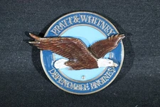 Pratt & Whitney Aircraft Eagle  Belt Buckle, Enamel and Pewter