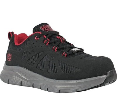 NIB Hoss Boots Mens Black/Red Mesh Skyline UL CT Work Shoes MSRP $110