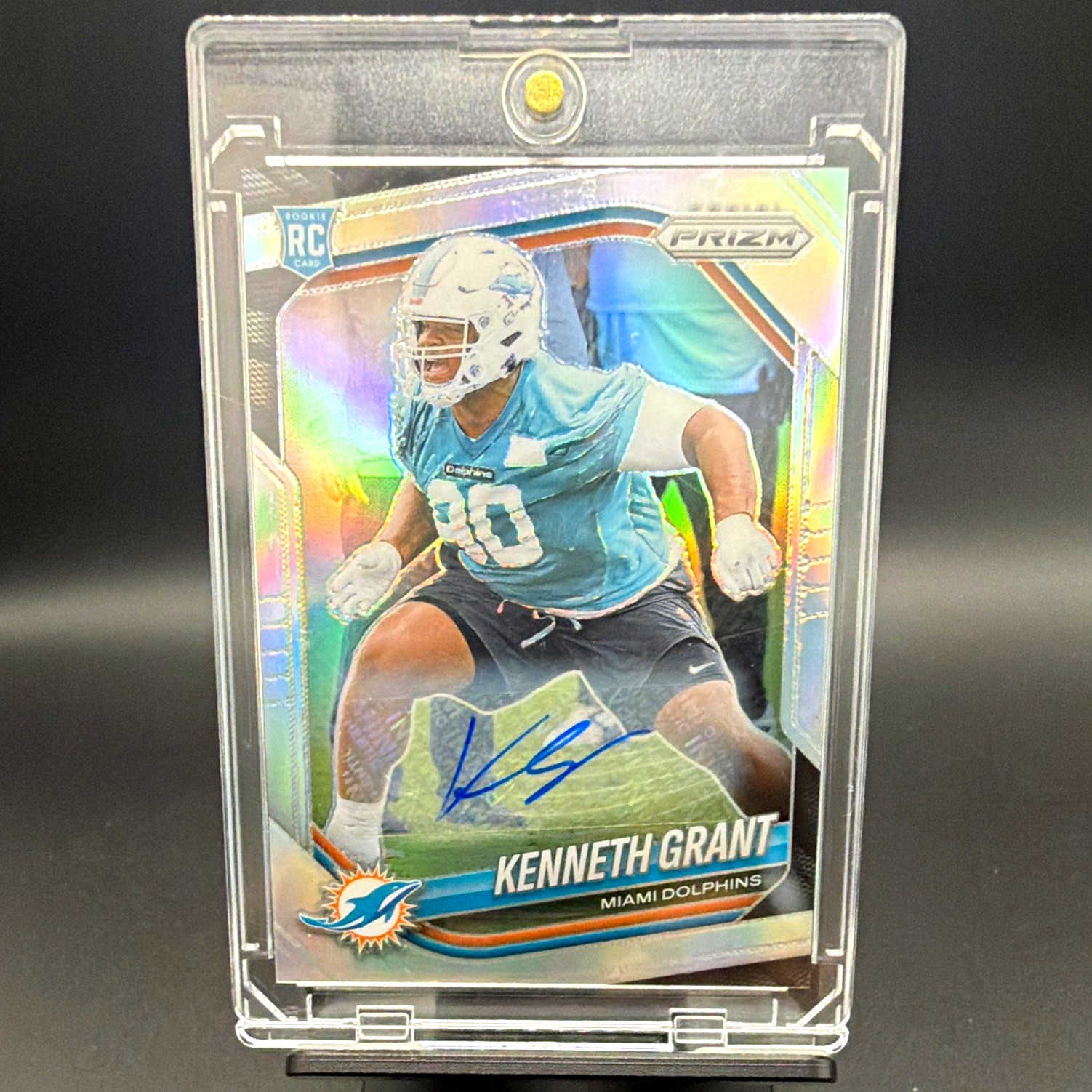 Panini Prizm 2025 Rookies Silver Prizm Autographs RC Auto Kenneth Grant #374