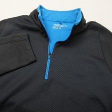 Nike Golf Pullover Mens Large Black Therma-FIT 1/4 Zip Fleece Lined 704568-060