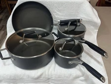 7-Piece Cookware Set Select by Calphalon Hard-Anodized Nonstick Pots and Pans