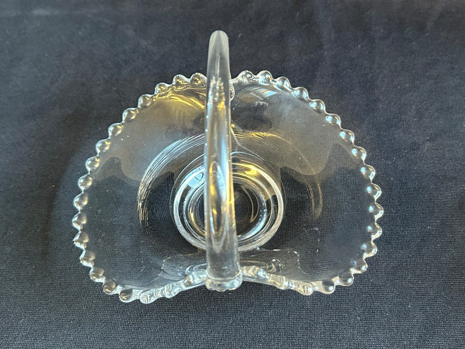 Vintage Imperial Glass Candlewick Basket