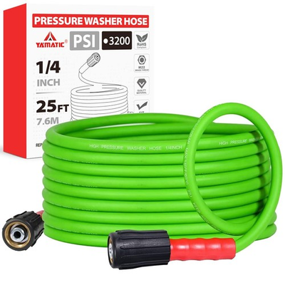 #ad Flexible Pressure Washer Hose 25FT 1 4quot; 3200 PSI M22 14mm Female Ends Kink... $40.93