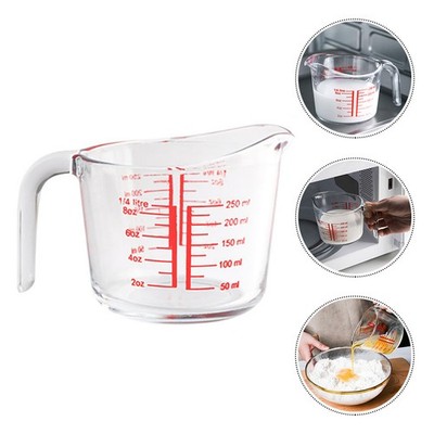 1PC Messung Tasse Glasbecher transparent messen milch messen messen messen cup