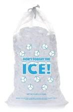 8 Lb Plastic Ice Bags With Draw String Closure Heavy Duty Storage 50 PCS