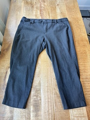 Old Navy Women's Solid Gray Pixie Pant Never Fade High Rise Cropped Pockets 22