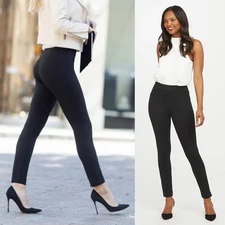 Spanx The Perfect Ankle Pant M Black Backseam Skinny Leggings High Waist Office