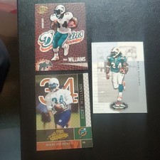 Playoff Fleer Ricky Williams Miami Dolphins NFL 2001 2002 Box Score 3 Card Lot