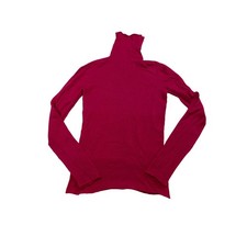 MANTO Fuchsia Cashmere Turtleneck Sweater Long Sleeve Made in Italy Women's S