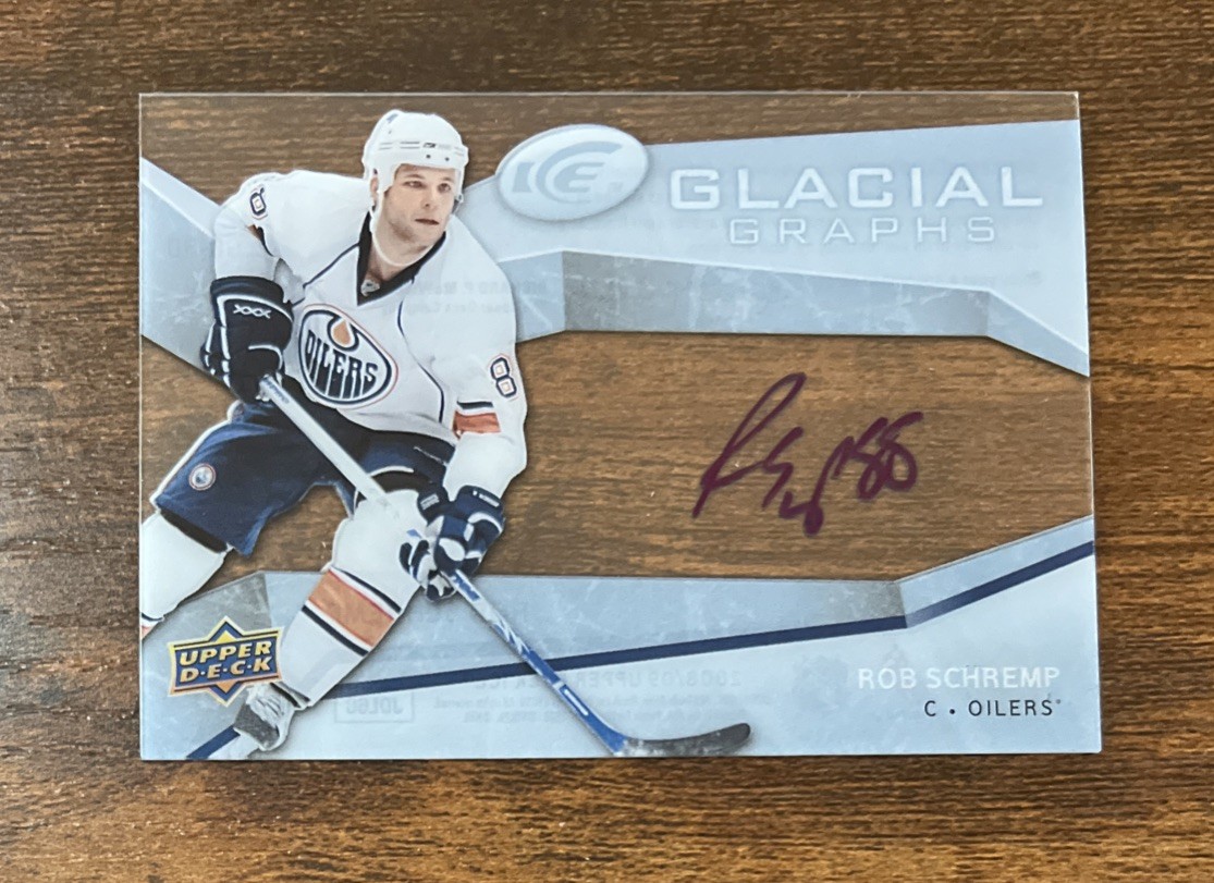 2008-09 Upper Deck Ice Glacial Graphs Rob Schremp #GG-RO Auto