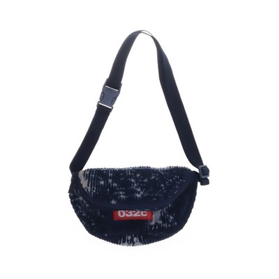 032c, Gürteltasche, Unisex (Erwachsene), Baumwolle, Blau/Weiß, 21, 1, 13 cm #KXC