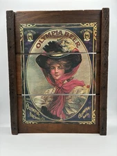 Vintage Raisin Drying Board Advertising Wall Hanging Olympia Beer