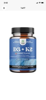Vitamin D3 with K2 MK7 Supplement - Vitamin D3 2000 IU Tablets and Vitamin K2