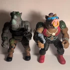Vtg 1990 Giant Size Rocksteady Bebop Figure Teenage Mutant Ninja Turtles WEAPONS