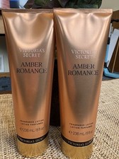 VICTORIA  S SECRET AMBER ROMANCE FRAGRANCE BODY LOTION CREAM 8 oz Pack Of 2