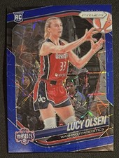 2025 Prizm WNBA Lucy Olsen Blue Velocity RC #104 Washington Mystics