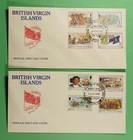 DR WHO 1993 BRITISH VIRGIN ISLANDS 2 FDC COLUMBUS ANIV COMBO $1 R65213