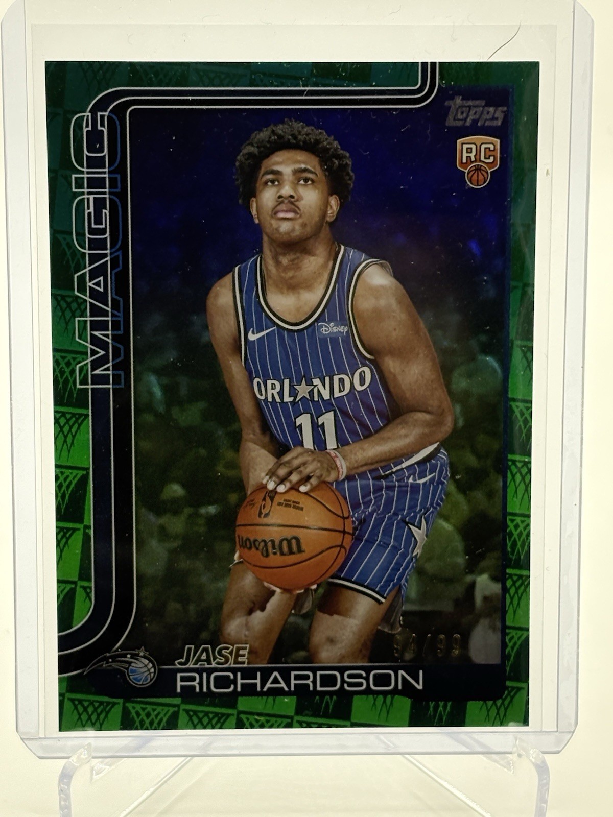2025-26 Topps Jase Richardson #225 RC Rookie Green Foil Parallel /99 Magic JA338
