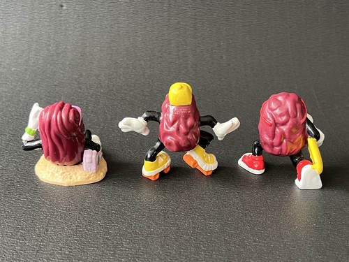 California Raisins Lot Of 3 Vintage 1988 Collectible Toy Figures! Roller Beach - Picture 5 of 10
