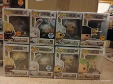 Funko Pop! One Piece: Luffy, Zoro, Soba, and Carrot Chase & Common Lot of 8 *DMG