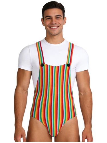 Herren Nachtwäsche V-Ausschnitt Body Ballett Overall Homewear Nachtwäsche Knopf Schritt - Bild 11 von 57