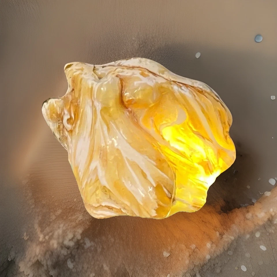 Genuine Royal baltic amber fossil striped rare green amber Stone collectible - Image 2 of 4